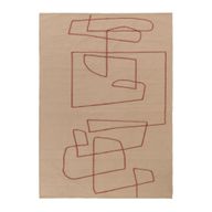 Tangle Abstract Kilim Rug – Minimalist Cotton Handwoven Design