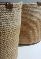 Rigid Handwoven Jute Storage Basket