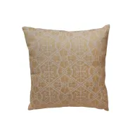 Solara Patterned Cushion – Yellow Cross-Weave Fabric