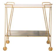 عربة تقديم المشروبات فينيكس - سطح زجاجي وهيكل معدني