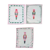 pretty christmas soldiers kitchen towel set