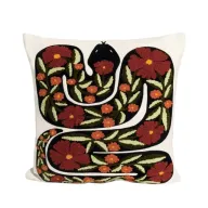 Woven Rebirth Cushion – Tufted Serpent Design