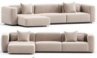 Barnson Modular Sofa With Red Beech Wood Base and High-Density Upholstery
