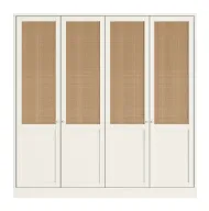 Glow Lacquered Hinged Cane Wardrobe