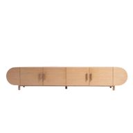 Bubbles TV Unit - Oak Veneer with Turnery Handles