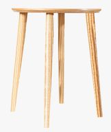 Round Oak Table With Slanted Legs and High Quality Wood