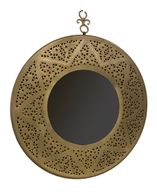 Iqra Carved Round Mirror - Artisan Brass Design