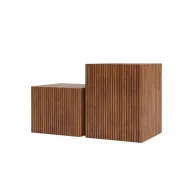 "Squared Lanes" - Set of 2 Wooden Tables