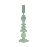 Green Glass Candle Holder