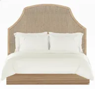 Rattan Convex Bed and Headboard- Extra Large