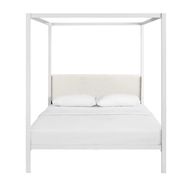 Canopy Bed With Upholstered Back