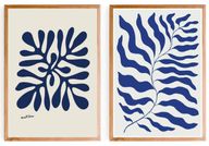 Abstract Cobalt Blue Prints 2