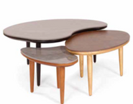 Pebbles Nested Tables - 3 Pieces - Massive Beech Wood