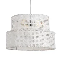 White Cane Ceiling Lamp