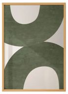 Green & Beige  Abstract Print 2