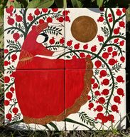 Ceramic Wall Panel-Pomegranate Tree