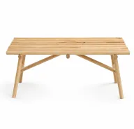 Wooden Bench In Natural Beech With Slanted Legs