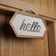 Hello Hex Decor - Beaded Wood Hanging Frame