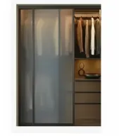 Blockboard Sliding Glass Doors Closet - 120 cm