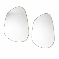 Keira Irregular Shape Gold-Framed Wall Mirror Set