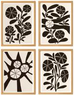 A Brown and Beige Boho gallery wall - original framed art prints