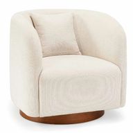 Isobel Armchair With Beech Wood Base & Upholstered Body