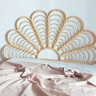 ظهر سرير سيرين (105 سم) - خيزران تصميم وردة