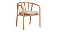 Karin Oak Chair with Seat Cushion