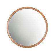 Felix Round Mirror With Musky Wood Frame