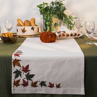 Maple Leaves Canvas Table Runner