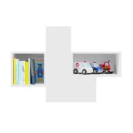 Cube Storage In White With Closed & Open Shelves