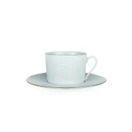 Tunisie Martello Coffee Cup & Saucer - Gold Rim, 120ml