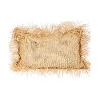 Rectangle Raffia Cushion with Fringe