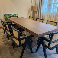 Japandi Rectangular Dining Table With Sturdy Base