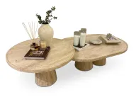 Voyage Coffee Table - Travertine Marble Set