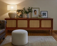 بوفيه جانبي طراز منتصف القرن من الكانيه - خشب زان