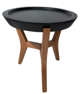 Ari Corner Table With Marble Powder Top & Beech Legs