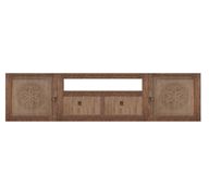Elegant TV Unit With Elegant Carvings On Door Cabinets