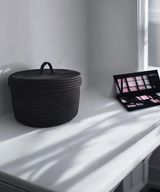 Black Organizer Basket with lid