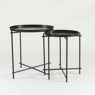 Gemini Side Table AG1014 - Set of 2 - Removable Top Tray