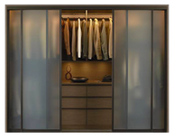 Blockboard Sliding Glass Doors Closet