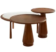 Towers Table Set of 3 - Hardwood - Natural Wood Veneer