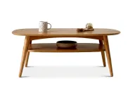Oslo Coffee Table - 2 Levels - Beech Wood & Oak Veneer
