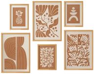Boho Terracotta Wall Art Set - Minimalist Nature Prints - Set of 6
