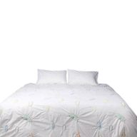 Feathery Embroidered Duvet Set