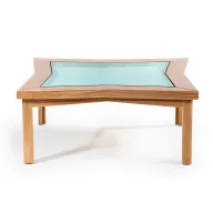 Core Coffee Table - Oak & Glass Elegance