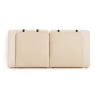 Dan King Headboard - Upholstered In Fabric And Leather