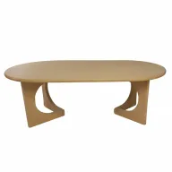 ترابيزة سفرة بيضاوية من الخشب و القشرة الأرو