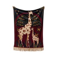 Giraffe Love - Velvet Throw
