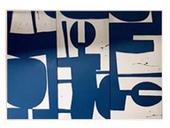 Electric Blue Canvas Painting